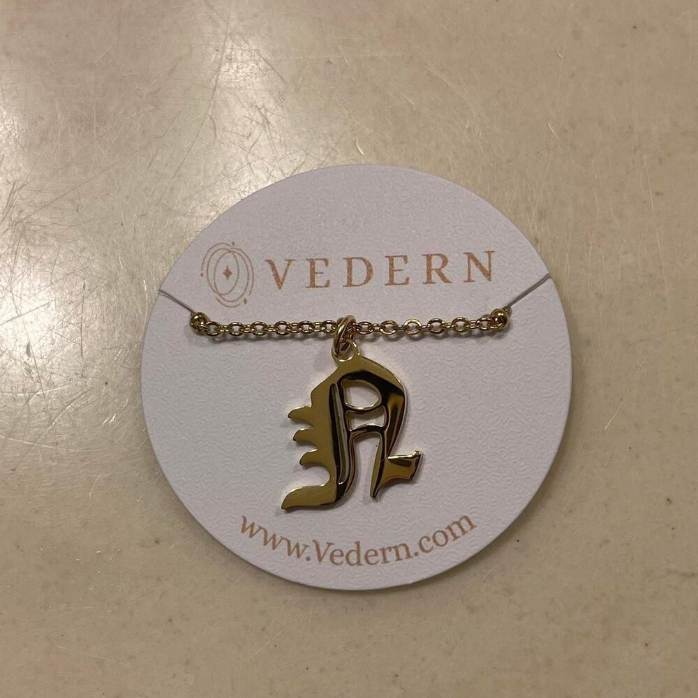 Women's Gold Old English N Jewelry